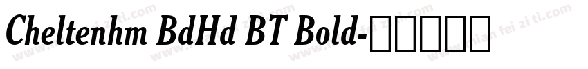 Cheltenhm BdHd BT Bold字体转换